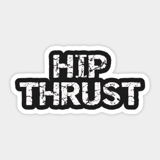 White Gym Hip Thrust Sticker